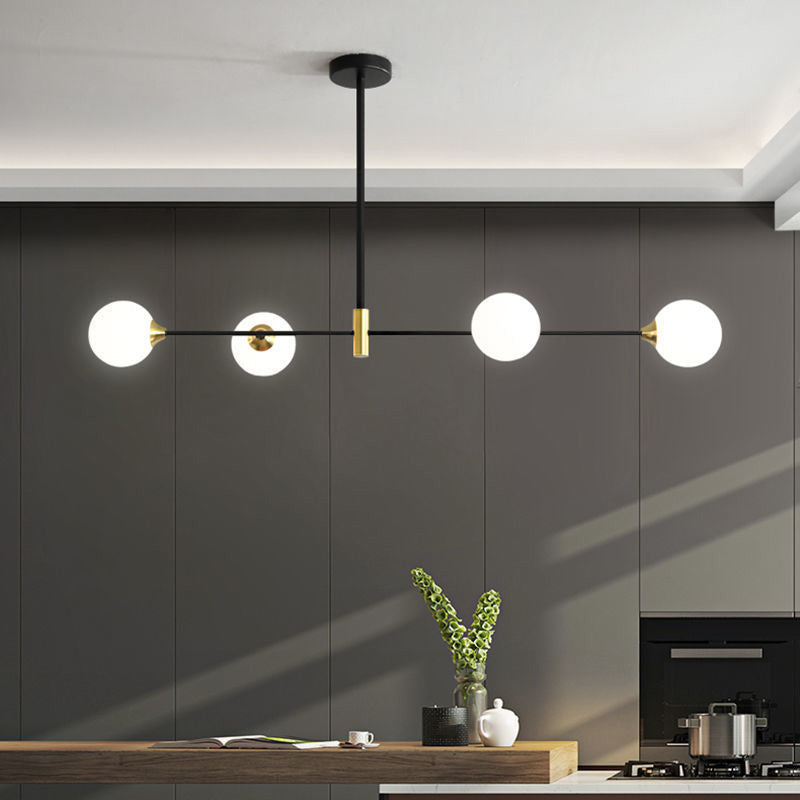 Modern Style Global Shape Island Lights Glass 3/4 Lights Pendant Light
