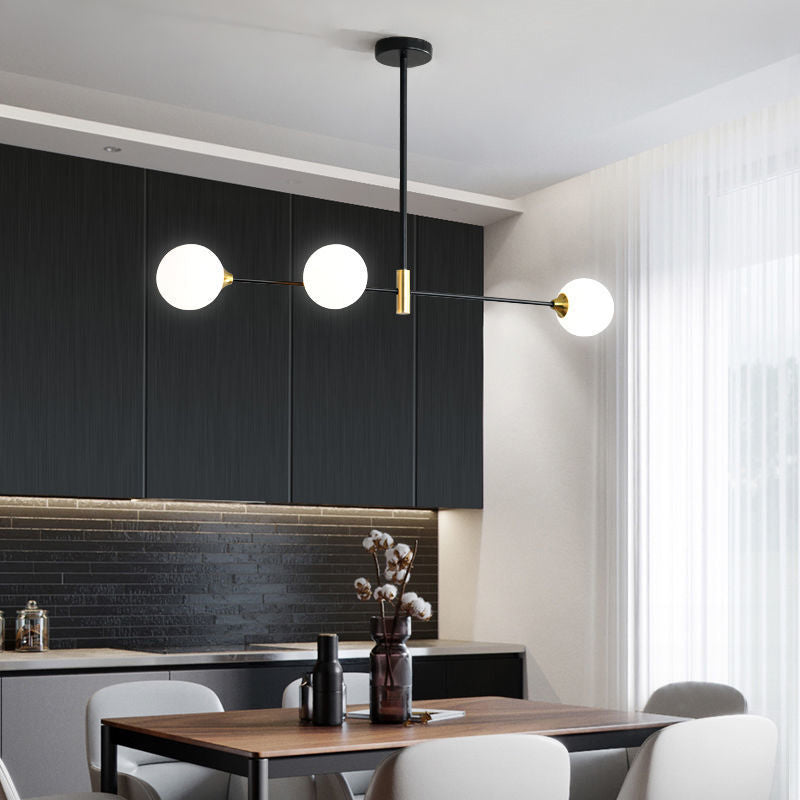 Modern Style Global Shape Island Lights Glass 3/4 Lights Pendant Light