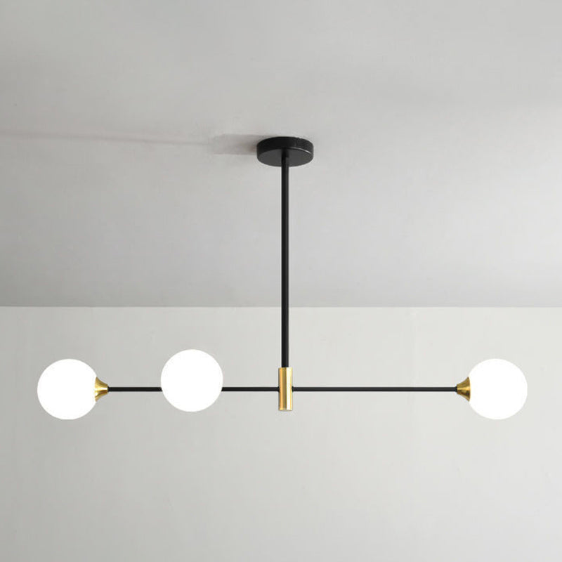 Modern Style Global Shape Island Lights Glass 3/4 Lights Pendant Light