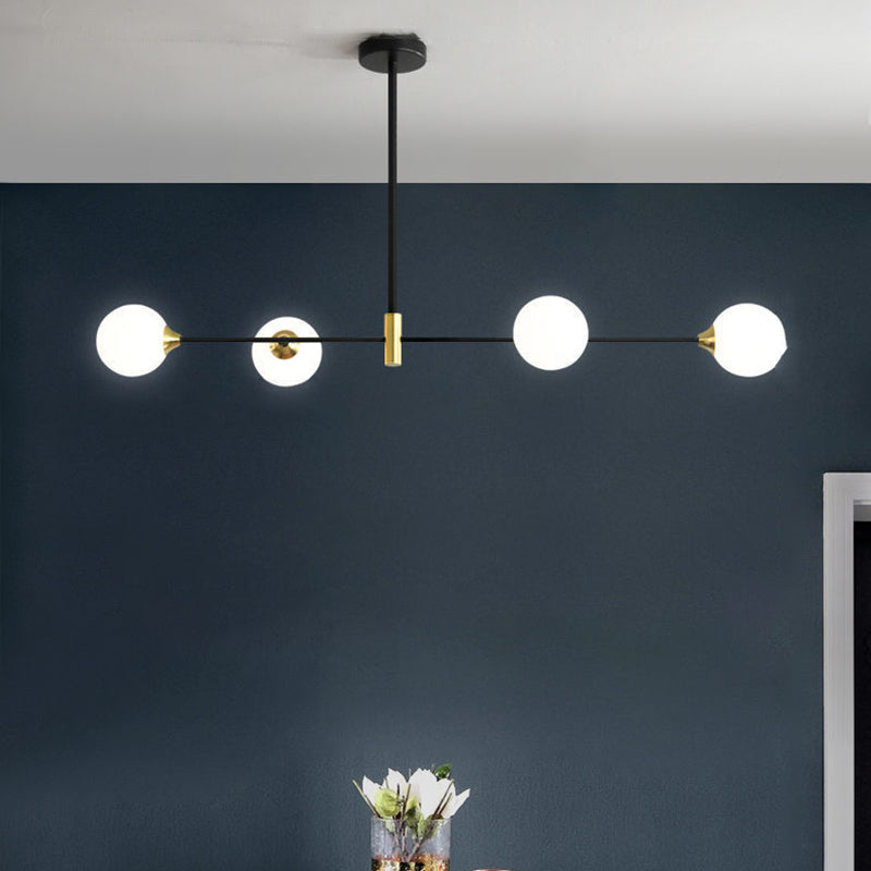 Modern Style Global Shape Island Lights Glass 3/4 Lights Pendant Light