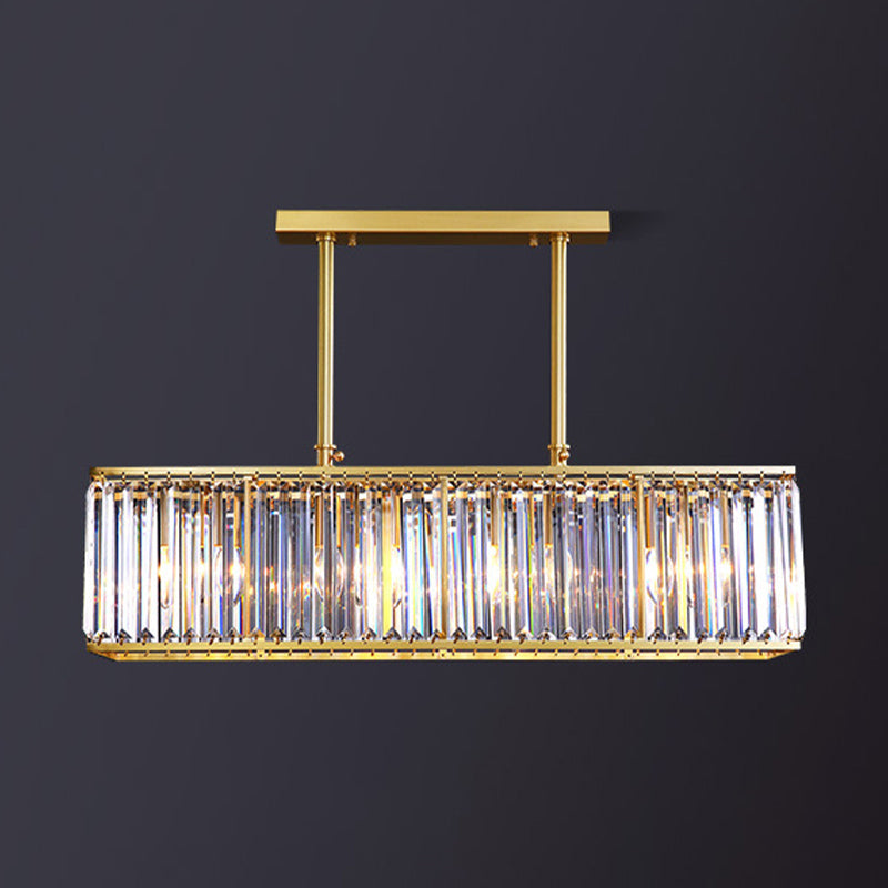 Modern Style Square Shape Island Pendants Crystal Pendant Lights for Living Room