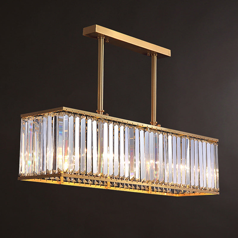 Modern Style Square Shape Island Pendants Crystal Pendant Lights for Living Room