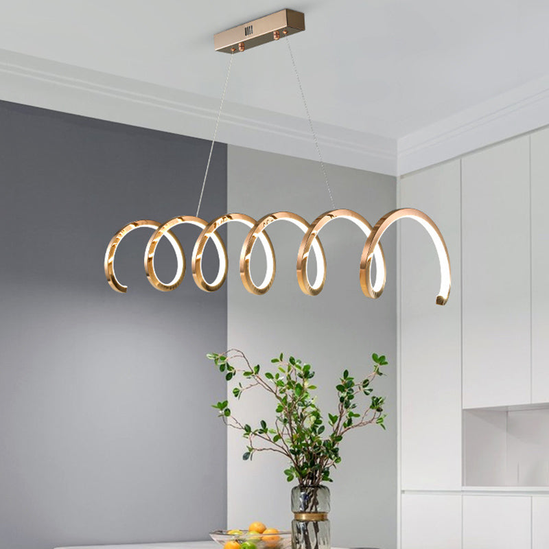 Modern Style Ribbon-like Shape Island Pendants Metal Pendant Lights for Living Room