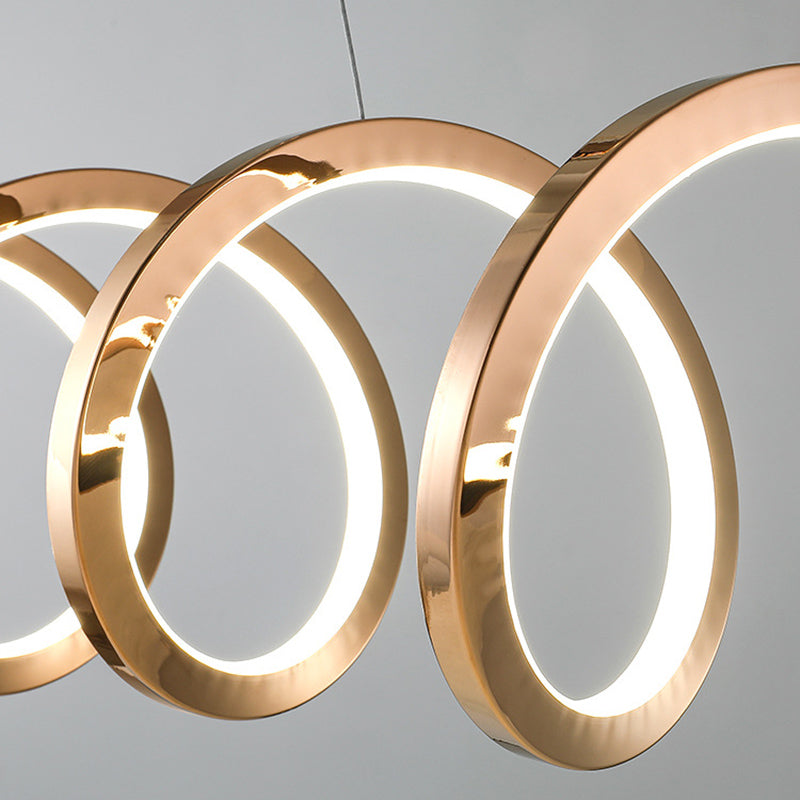 Modern Style Ribbon-like Shape Island Pendants Metal Pendant Lights for Living Room
