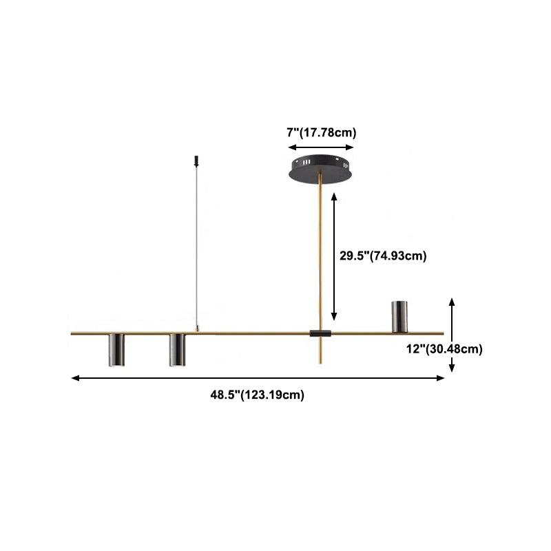 Modern Geometric Island Pendant Lights Metal Multiple-Light Island Pendant Lighting