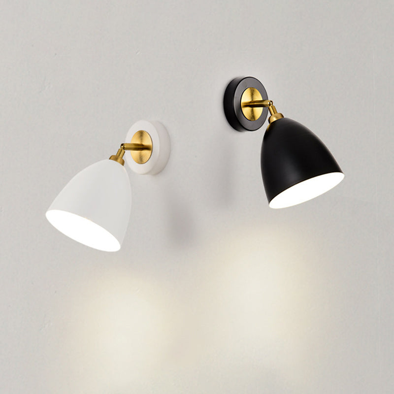 Nordic Style Iron Wall Light Cone Shape Adjustable Wall Lamp for Living Room
