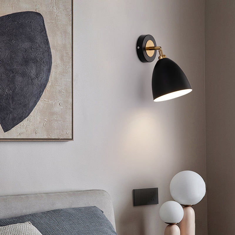Nordic Style Iron Wall Light Cone Shape Adjustable Wall Lamp for Living Room