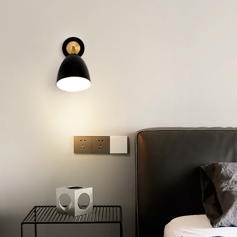 Nordic Style Iron Wall Light Cone Shape Adjustable Wall Lamp for Living Room