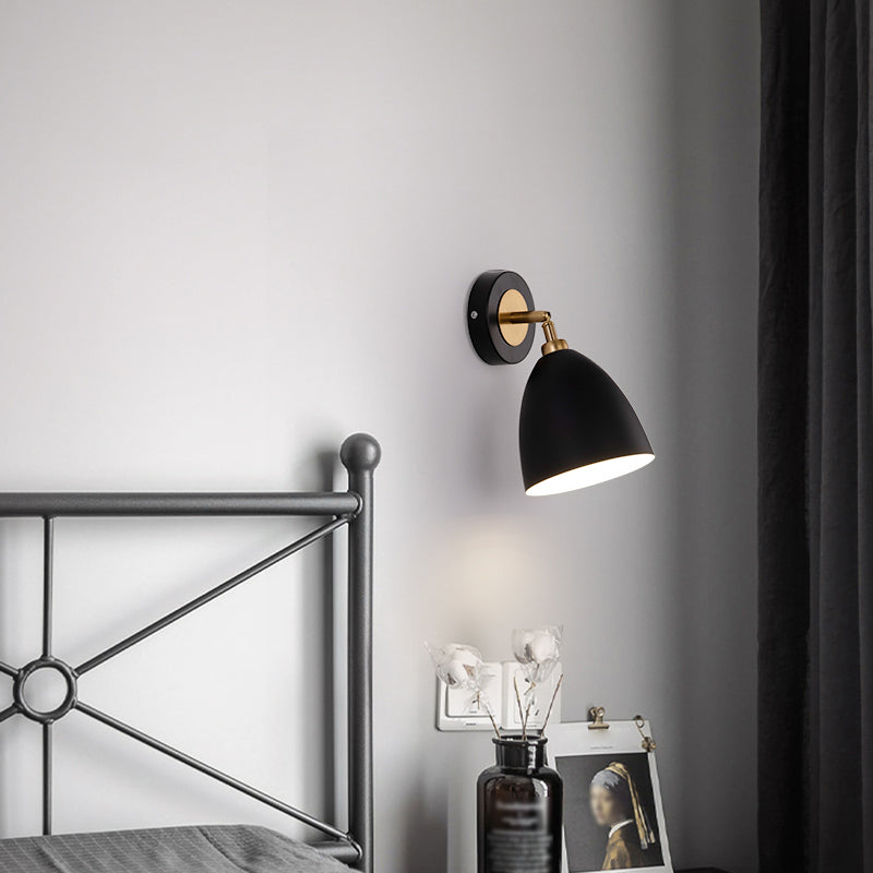 Nordic Style Iron Wall Light Cone Shape Adjustable Wall Lamp for Living Room