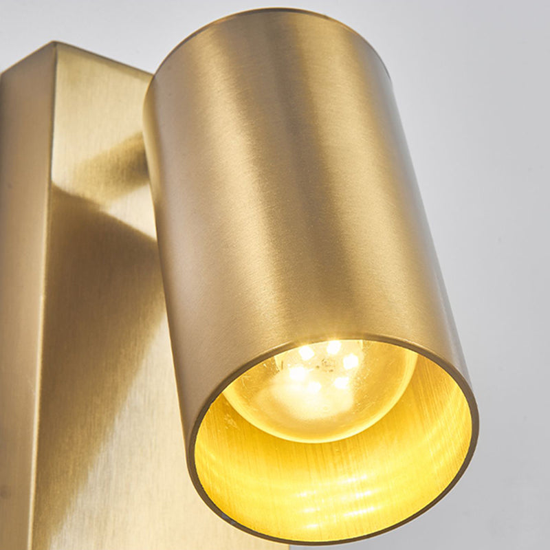 Modern Simple Iron Wall Light Cylinder Shape Rotatable Wall Lamp for Living Room