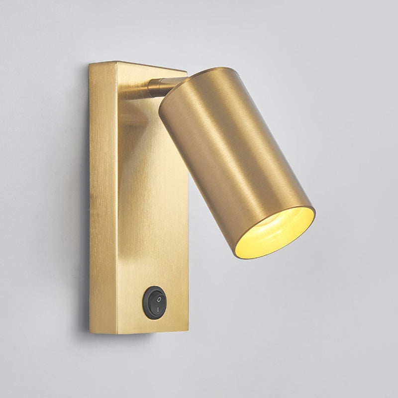 Modern Simple Iron Wall Light Cylinder Shape Rotatable Wall Lamp for Living Room