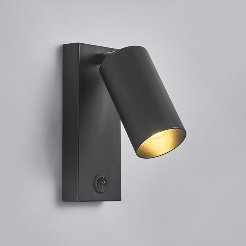 Modern Simple Iron Wall Light Cylinder Shape Rotatable Wall Lamp for Living Room