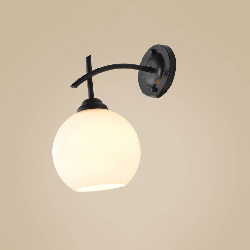 Industrial Style Wall Sconce Grass 1 Light Sconces in Black for Bedroom
