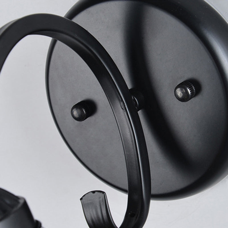 Industrial Style Wall Sconce Grass 1 Light Sconces in Black for Bedroom