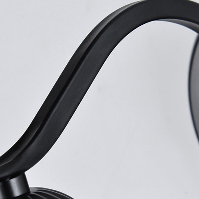 Industrial Style Wall Sconce Grass 1 Light Sconces in Black for Bedroom