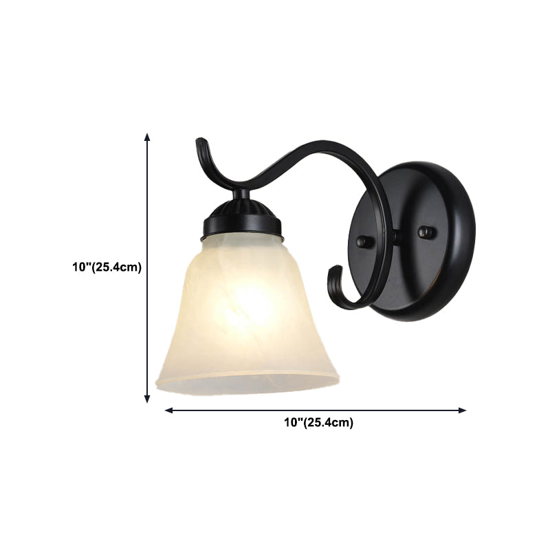 Industrial Style Wall Sconce Grass 1 Light Sconces in Black for Bedroom