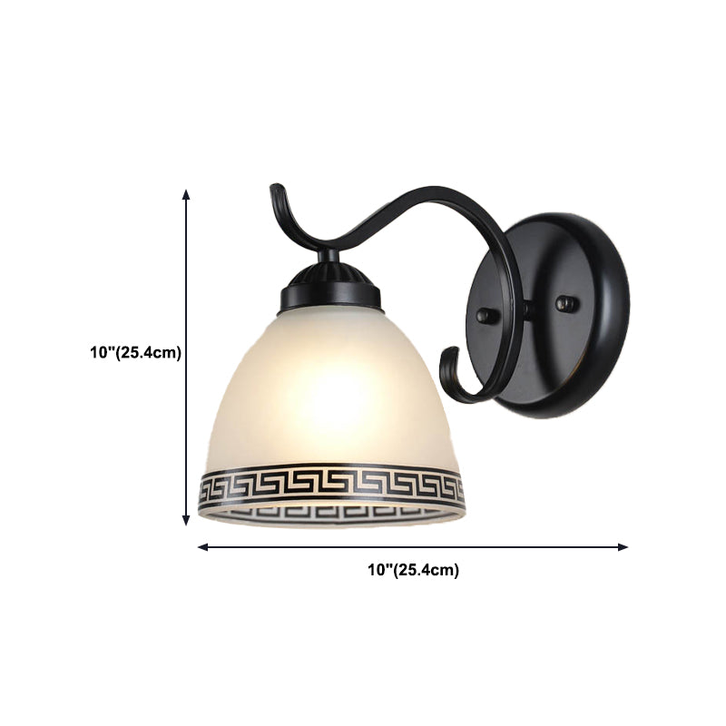 Industrial Style Wall Sconce Grass 1 Light Sconces in Black for Bedroom