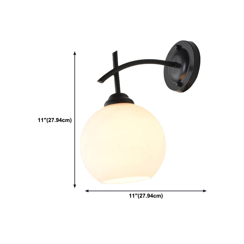 Industrial Style Wall Sconce Grass 1 Light Sconces in Black for Bedroom