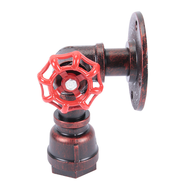 Industrial Style Water Pipe Wall Sconce Metal 1 Light Sconces for Living Room