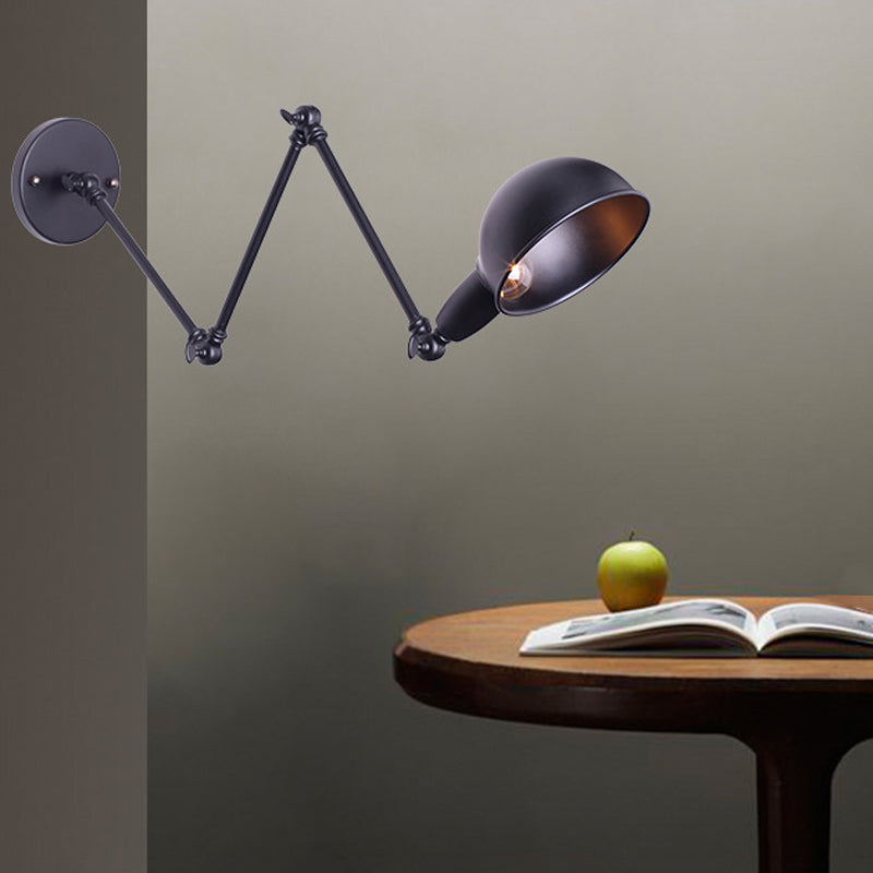 Modern Style Dome Shape Wall Sconce Metal 1 Light Sconces for Living Room