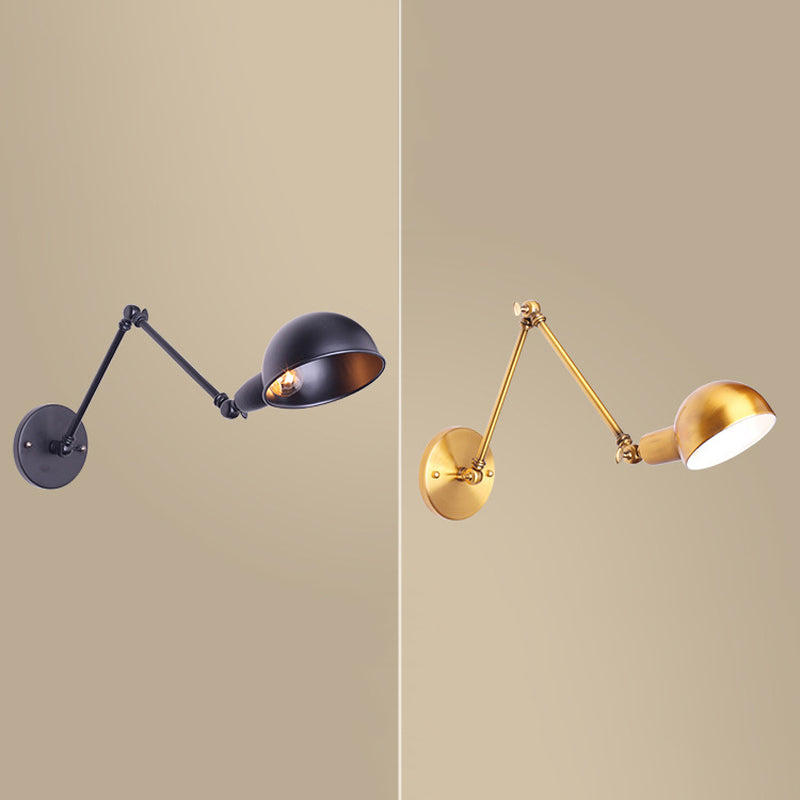 Modern Style Dome Shape Wall Sconce Metal 1 Light Sconces for Living Room