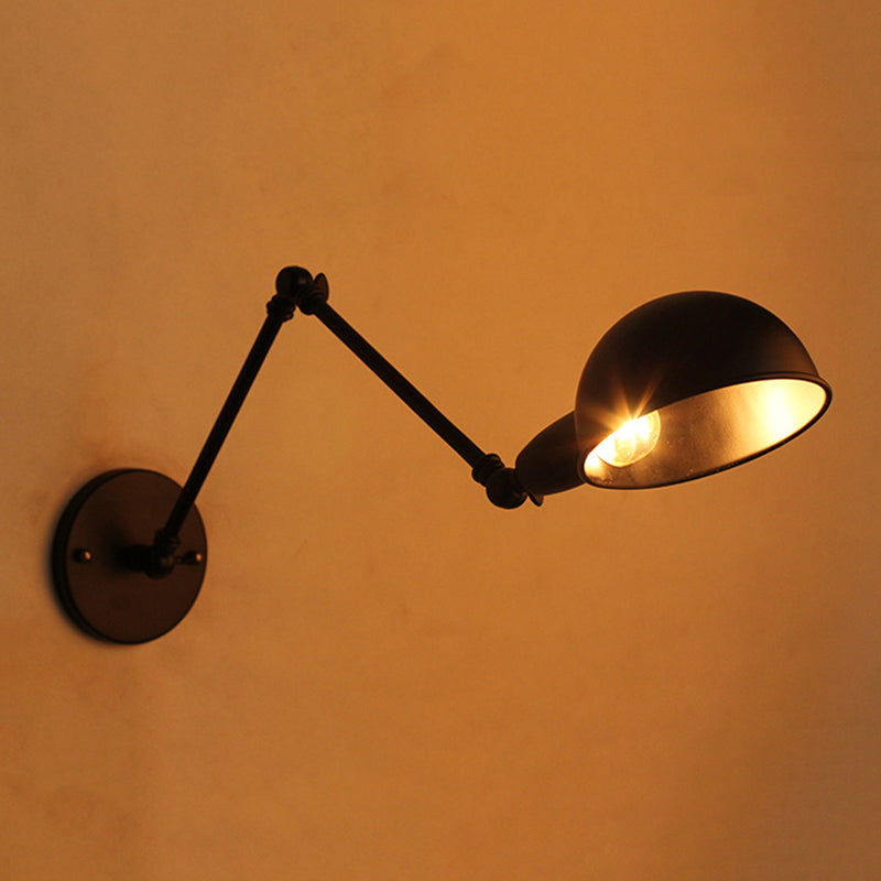 Modern Style Dome Shape Wall Sconce Metal 1 Light Sconces for Living Room