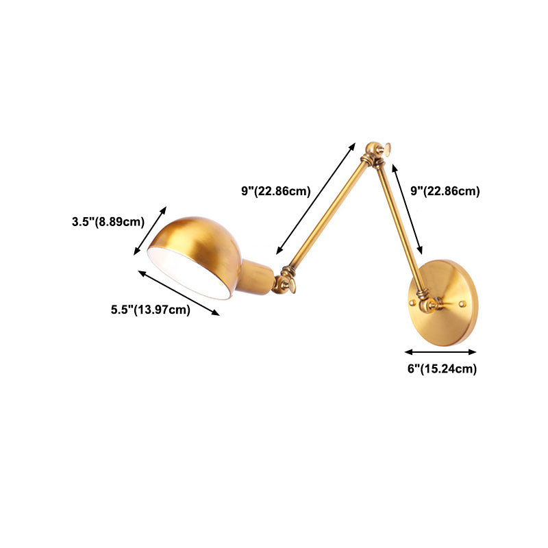 Modern Style Dome Shape Wall Sconce Metal 1 Light Sconces for Living Room