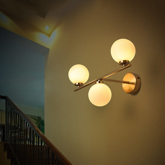 Creative Vanity Lighting Minimalist Glass Wall Light Sconce for Bathroom