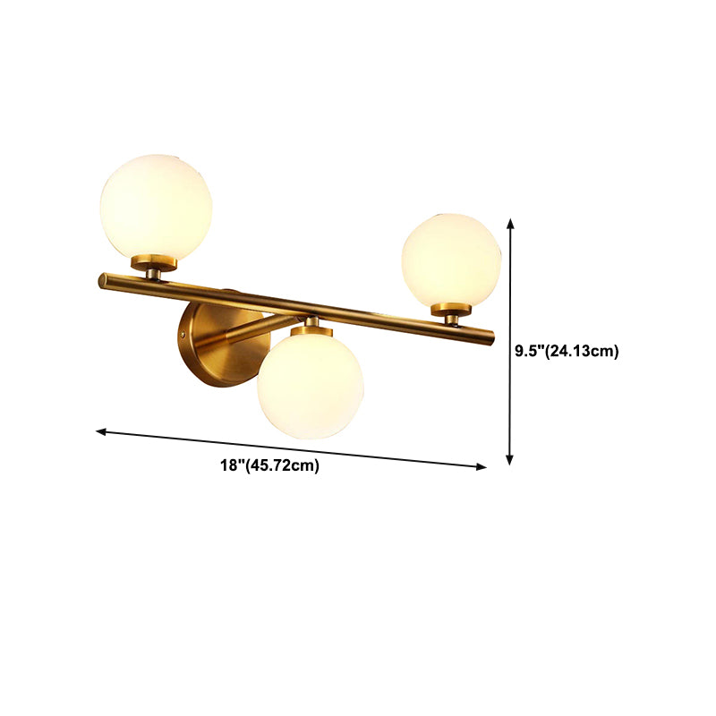 Creative Vanity Lighting Minimalist Glass Wall Light Sconce for Bathroom