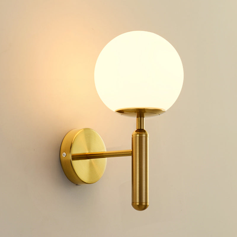 Nordic Vanity Lighting Simple Glass Wall Light Sconce for Bathroom