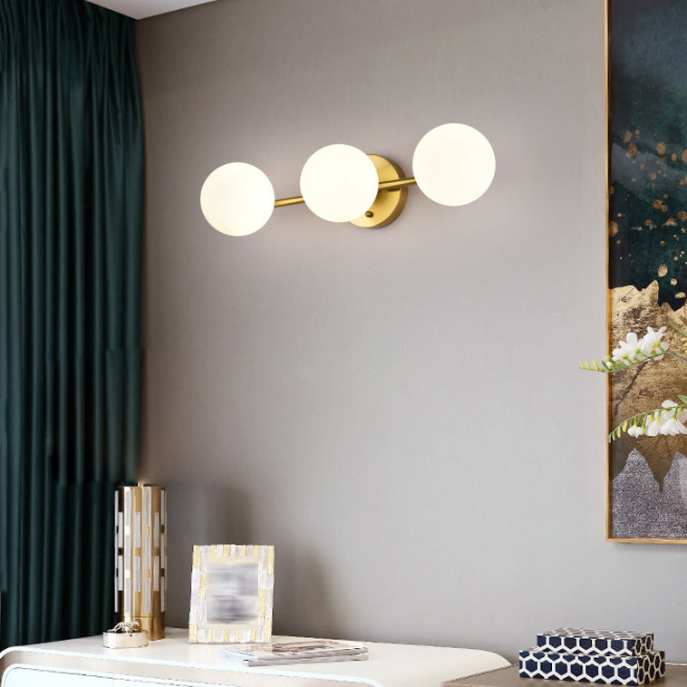 Creative Vanity Lighting Simple Glass Wall Light Sconce for Bathroom