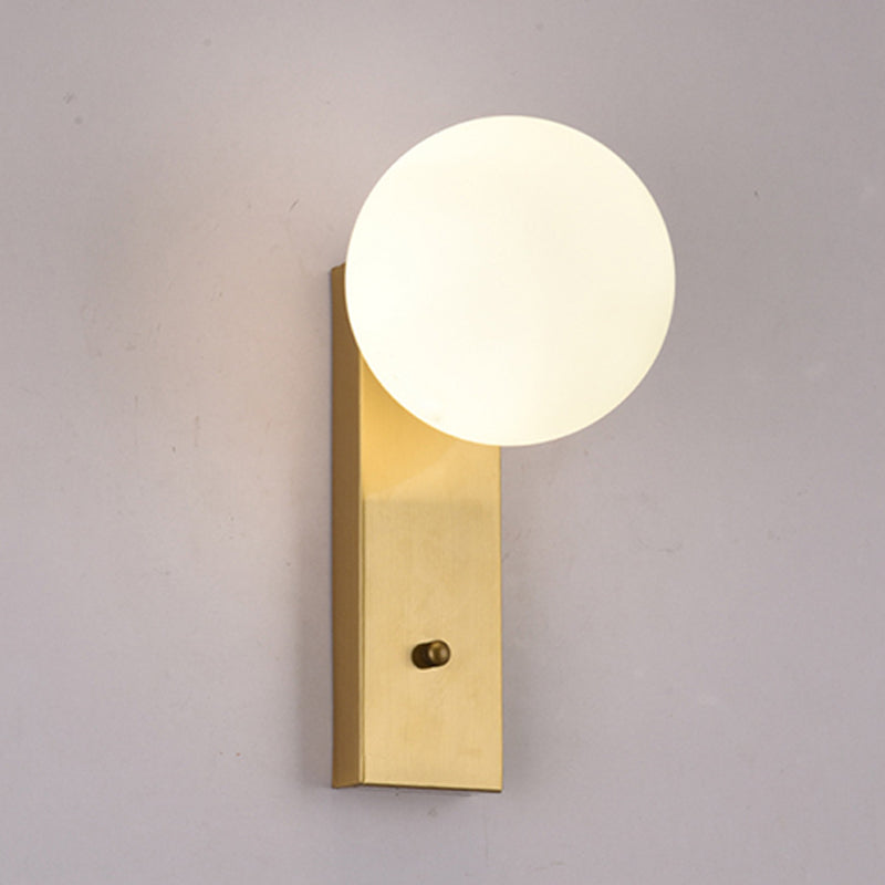 Creative Vanity Lighting Simple Glass Wall Light Sconce for Bathroom