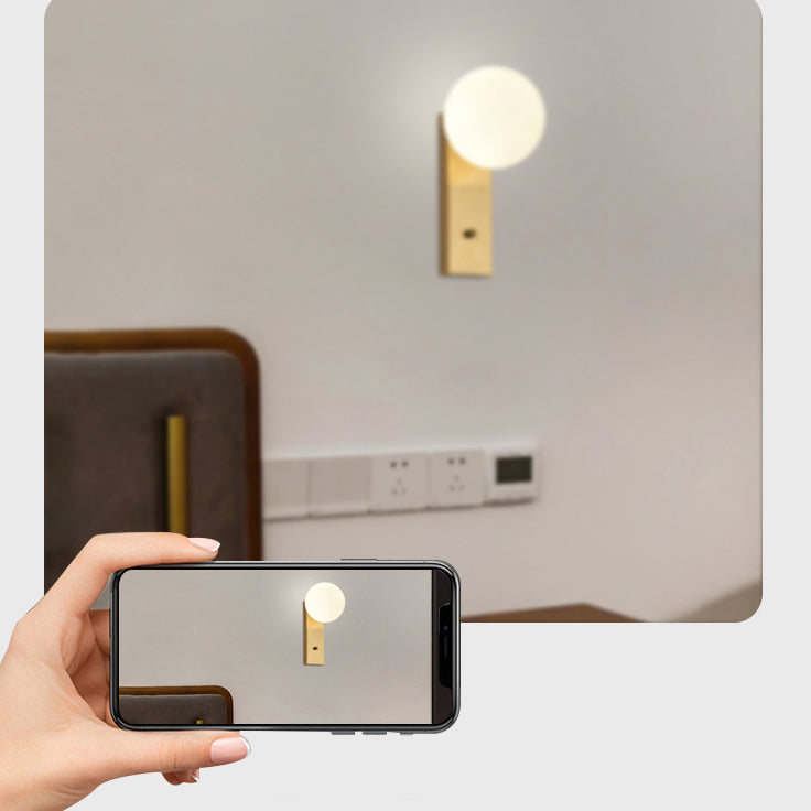 Creative Vanity Lighting Simple Glass Wall Light Sconce for Bathroom