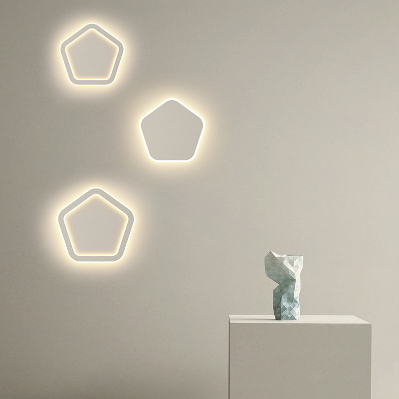 LED Wall Lamp 1-Light Simple Wall Mount Lamp with Acrylic Shade for Bedroom