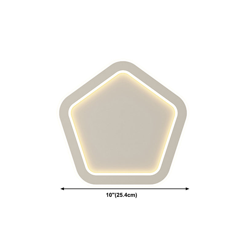 LED Wall Lamp 1-Light Simple Wall Mount Lamp with Acrylic Shade for Bedroom