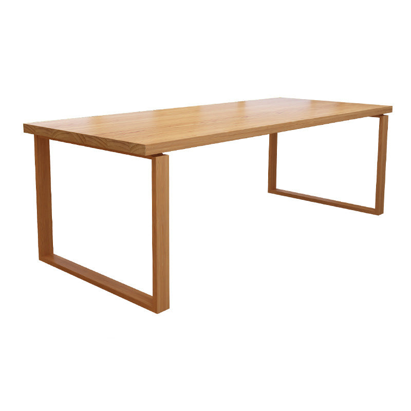 Contemporary Pine Writing Desk 29.52" H Natural Office Desk for Home
