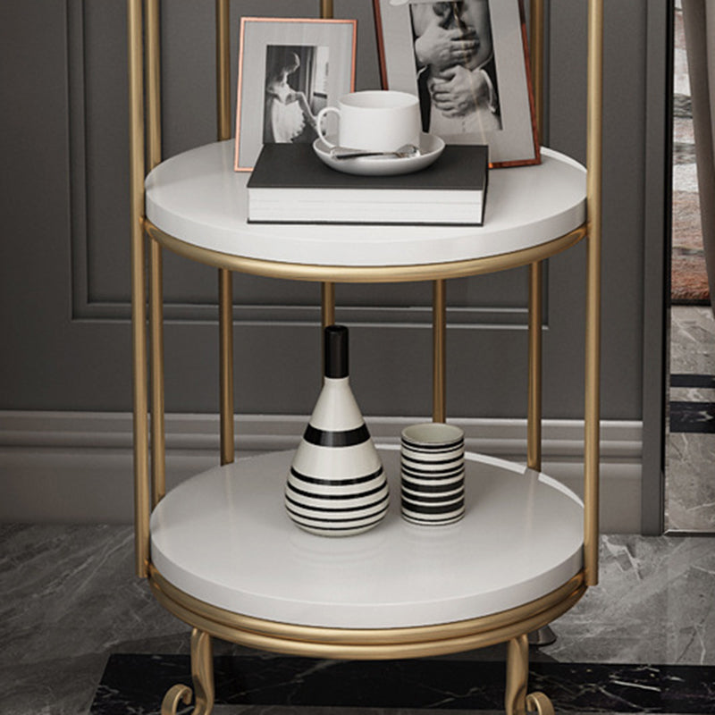 Glam Metal Shelf Bookcase Gold Vertical Bookcase Shelves Included