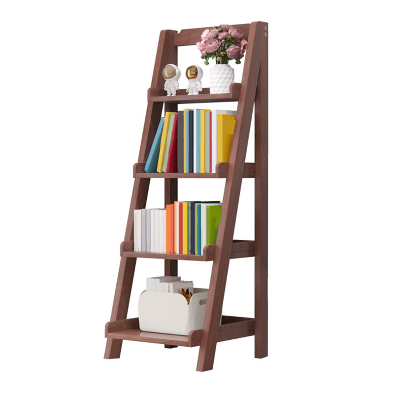 4 Shelves Ladder Bookshelf Modern Wood Bookshelf 55.1" H X 14.2" W