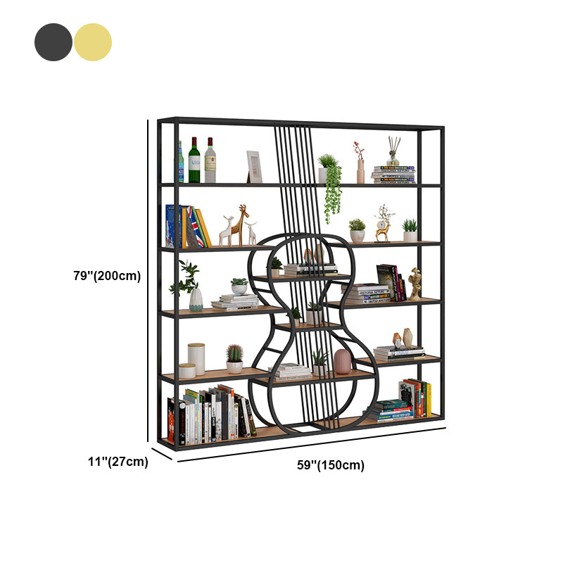 Glam Open Bookcase Bookshelf Shelves Included Bookcase with Rectangular Shelves 10.6" Wide