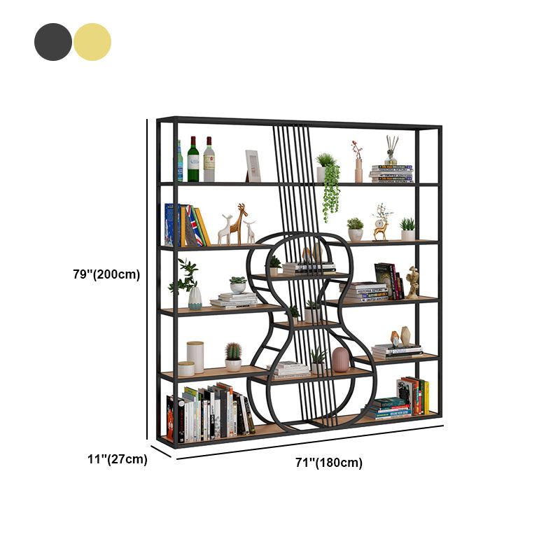 Glam Open Bookcase Bookshelf Shelves Included Bookcase with Rectangular Shelves 10.6" Wide