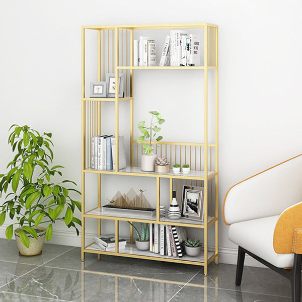 Open Back Shelf Bookcase 5 Levels with Rectangular Shelves Shelf 71" Tall