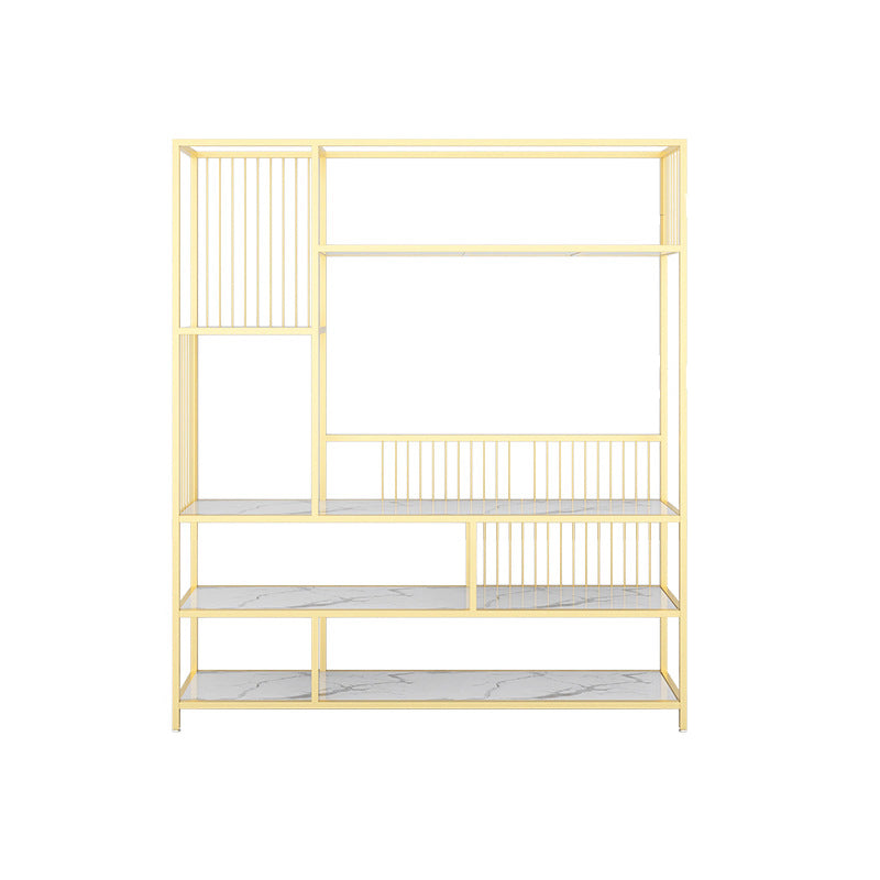 Open Back Shelf Bookcase 5 Levels with Rectangular Shelves Shelf 71" Tall