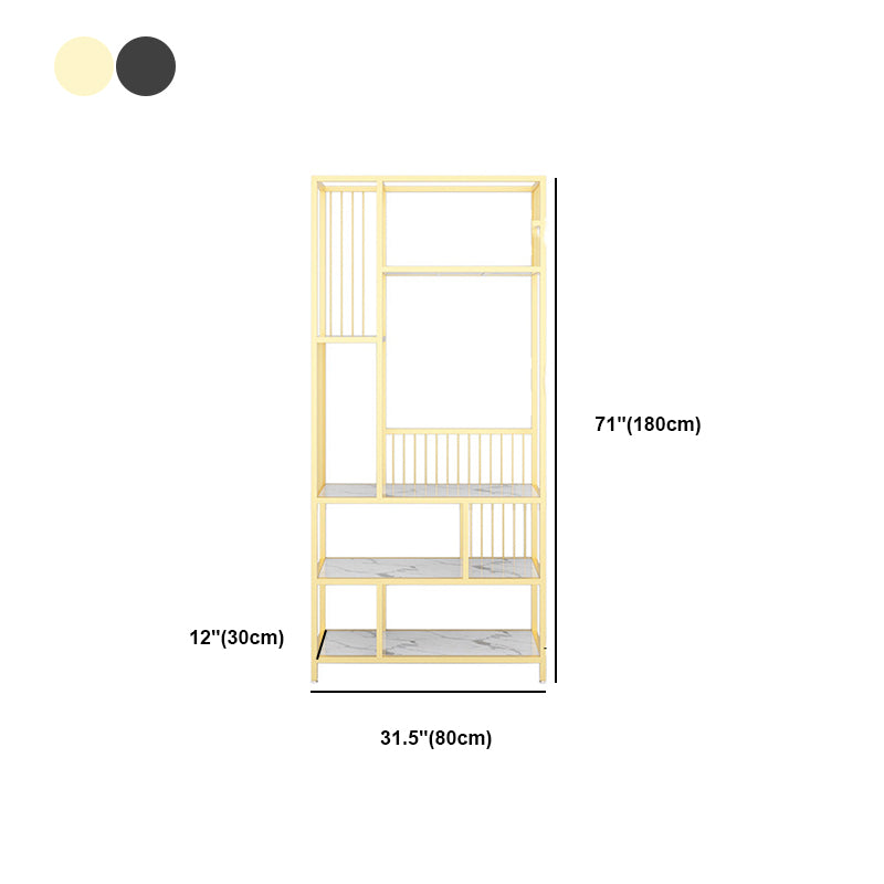 Open Back Shelf Bookcase 5 Levels with Rectangular Shelves Shelf 71" Tall