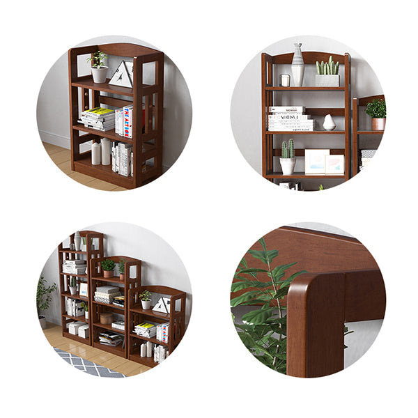 Modern Solid Wood Bookshelf Open Shelf Standard Bookshelf 62.2" H X 11" W