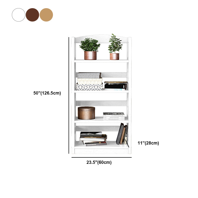 Modern Solid Wood Bookshelf Open Shelf Standard Bookshelf 62.2" H X 11" W