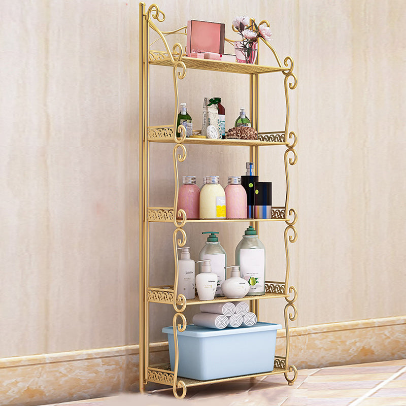 Contemporary Metal Book Shelf Folding Open Back Bookshelf Shelves Included