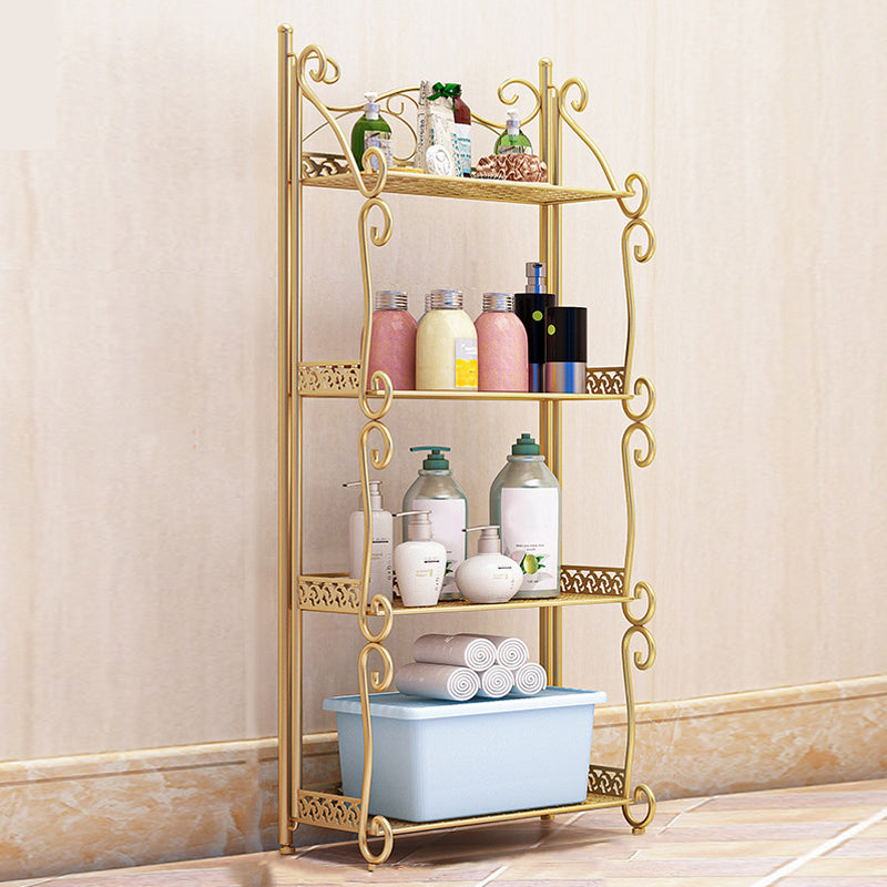 Contemporary Metal Book Shelf Folding Open Back Bookshelf Shelves Included