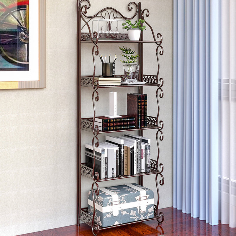 Contemporary Metal Book Shelf Folding Open Back Bookshelf Shelves Included