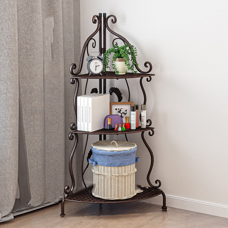 Contemporary Metal Book Shelf Folding Open Back Bookshelf Shelves Included