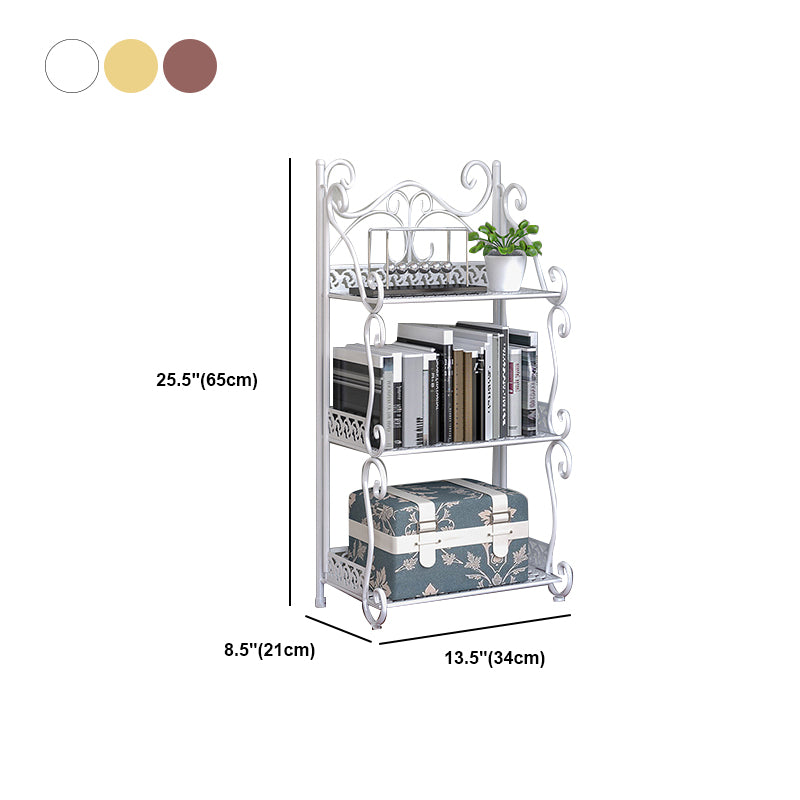 Contemporary Metal Book Shelf Folding Open Back Bookshelf Shelves Included